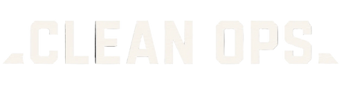 Black background with 'CLEAN OPS.' text in white